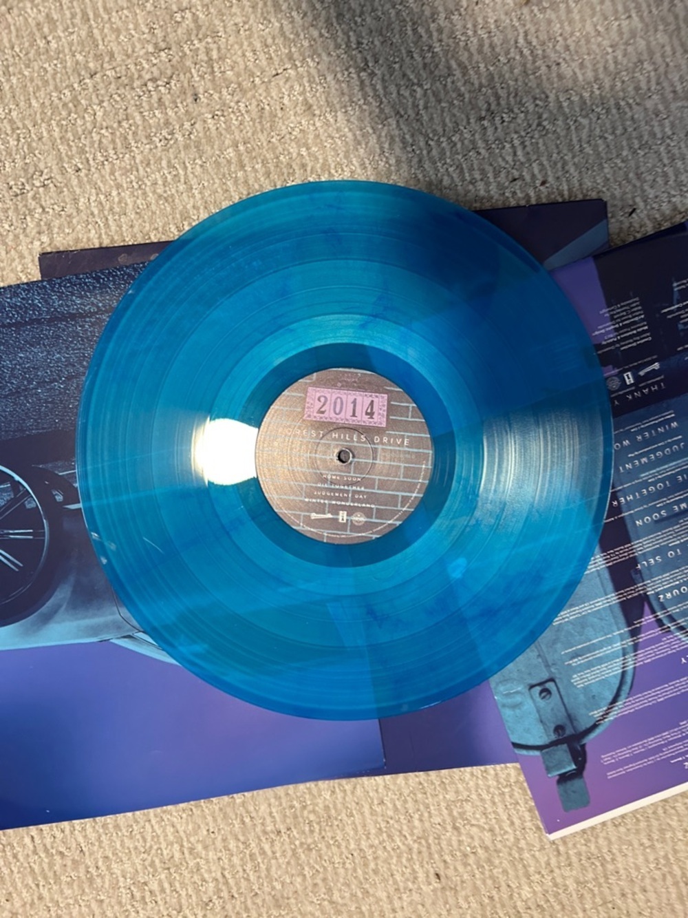 J. Cole – 2014 Forest Hills Drive Blue Vinyl LP (Colored Pressing) – Used - Picture 5 of 5